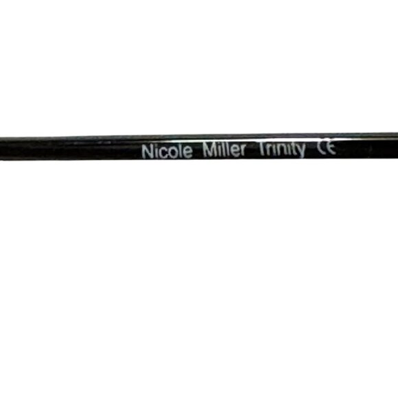 Vintage Nicole Miller Trinity 49-19 140 Dark Wine Oval Sunglasses FRAMES ONLY - Picture 3 of 12